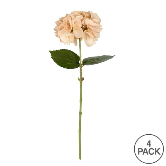 4 Pack: Beige Hydrangea Stem By Vickerman | 6.5" x 18" x 6" | Michaels®